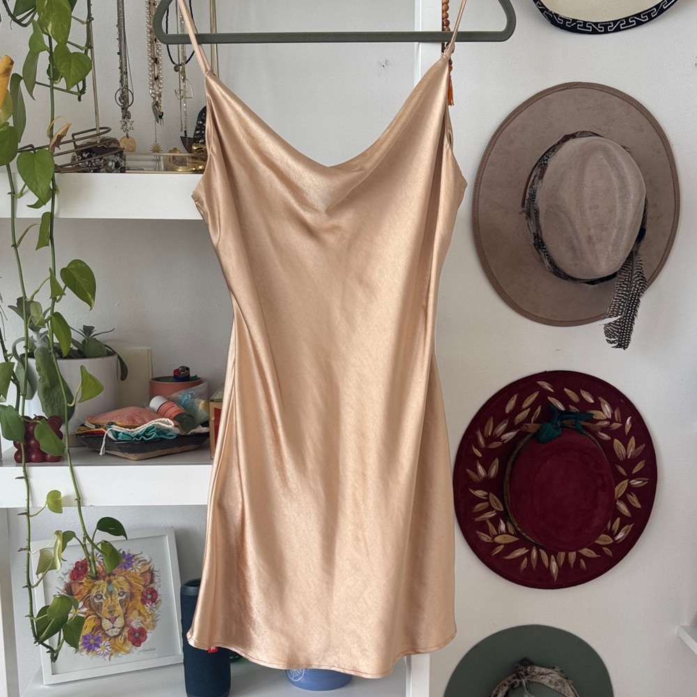 Fun Gold Slip Dress